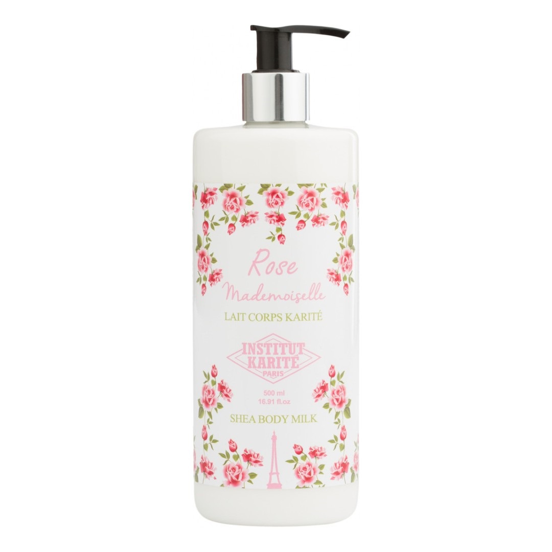 Institut Karite Rose Mademoiselle Shea Body Milk mleczko do ciała z masłem Shea Róża, 500 ml