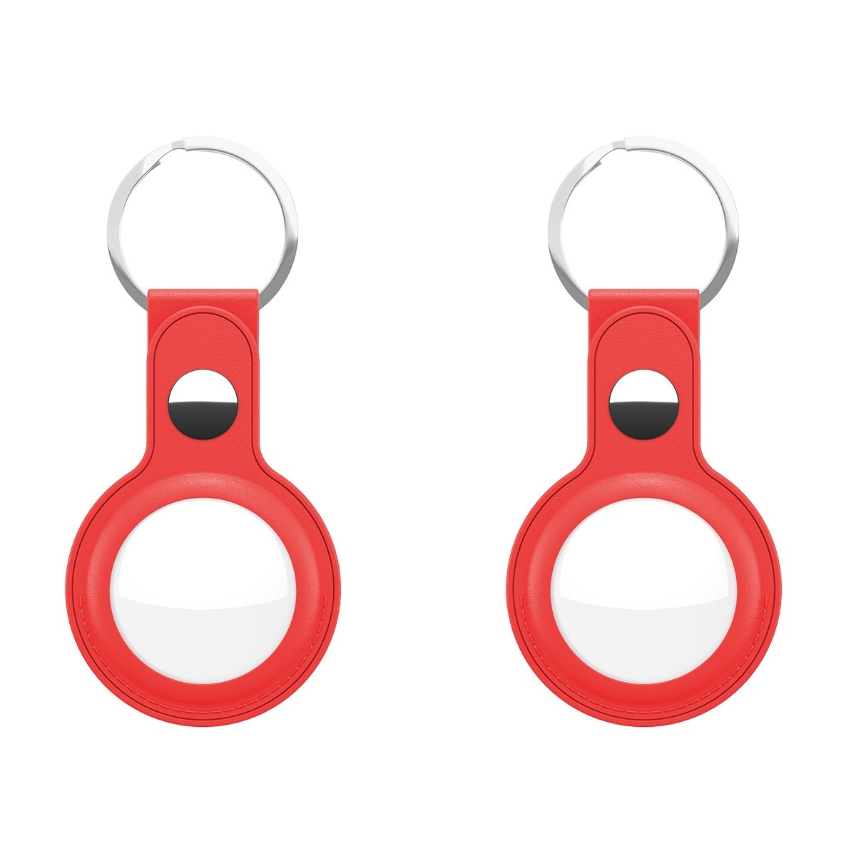 KeyBudz AirTag Keyring Red - skórzane etui ochronne do AirTag 2-pak