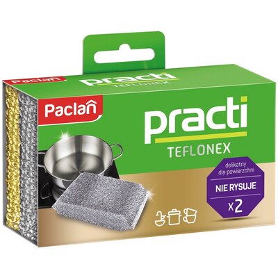 Gąbka do mycia naczyń PACLAN Practi teflonex (2 sztuki)
