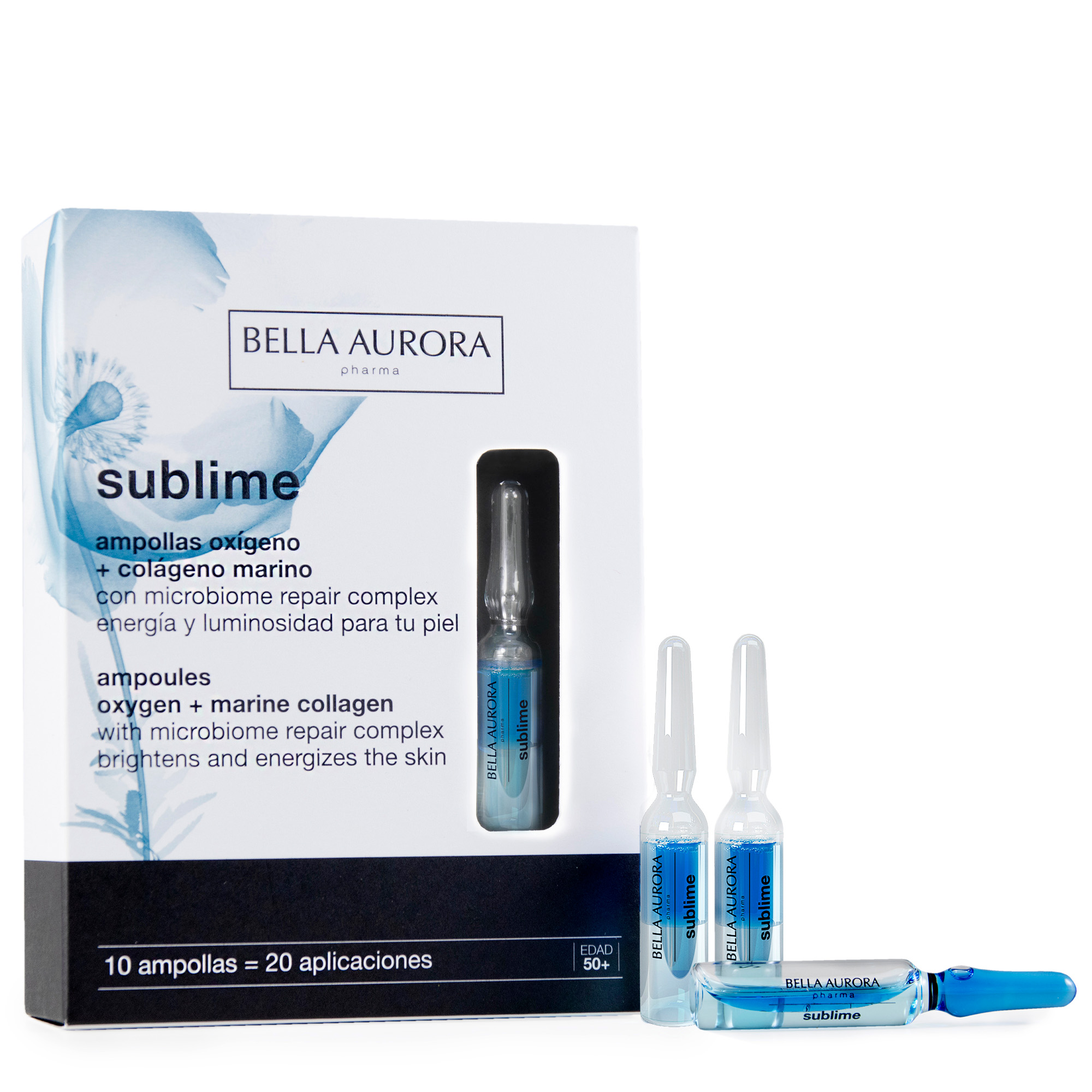 Bella Aurora Sublime przeciwstarzeniowe ampułki z tlenem i kolagenem morskim, 10 x 2 ml