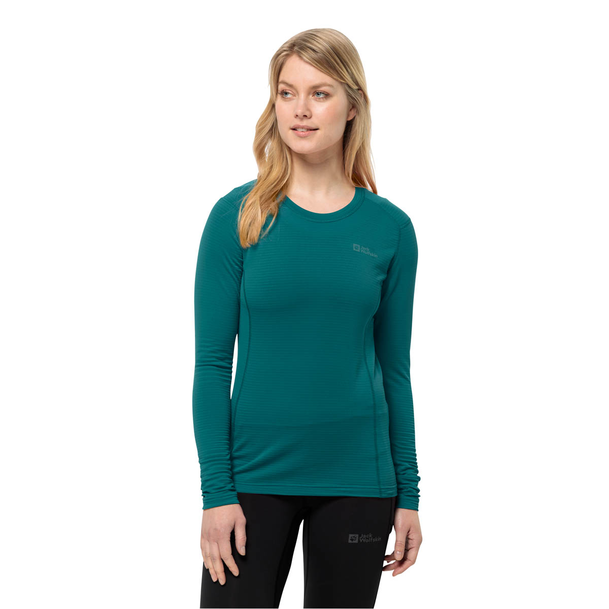Damska koszulka z długim rękawem Jack Wolfskin INFINITE L/S W sea green - L