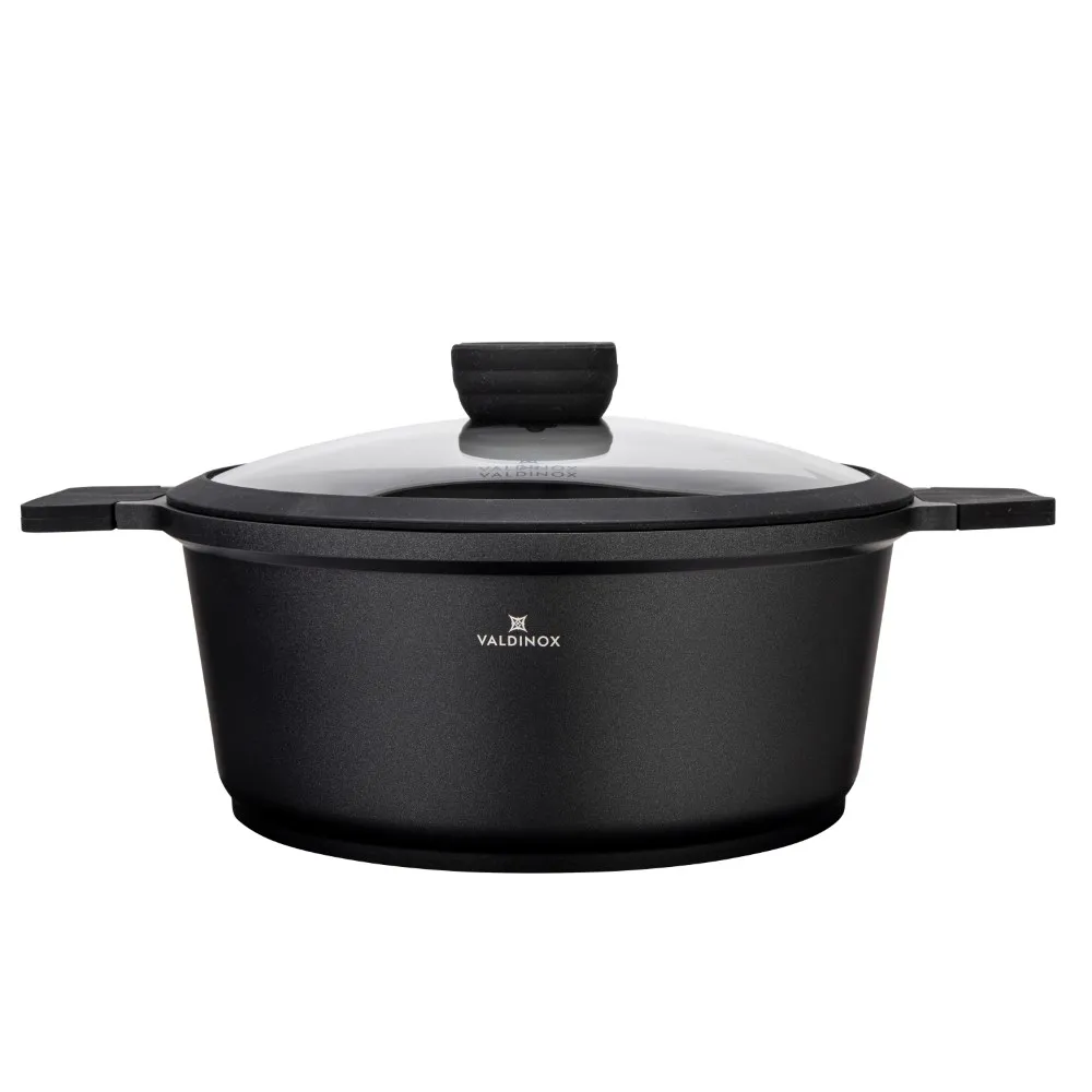 Garnek na indukcję aluminiowy z pokrywką Valdinox Expert 6 l