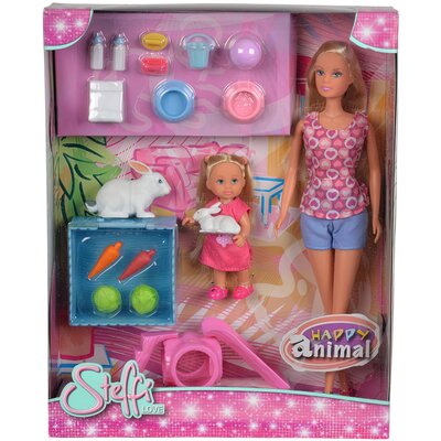 Lalka SIMBA Steffi Love i Evi ze zwierzątkami Y797