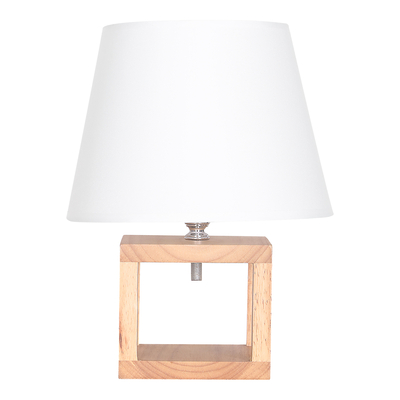 Lampa stołowa bambus abażur biały 27,5 cm