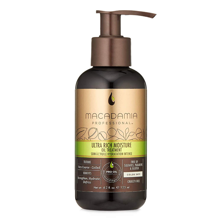 Macadamia Professional Ultra Rich Repair Vegan nawilżający olejek do włosów grubych i suchych, 125 ml