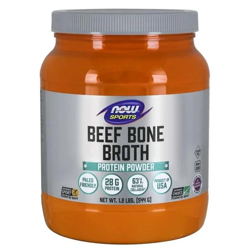 Now Foods Beef Bone Broth suplement diety proszek proteinowy, 544 g
