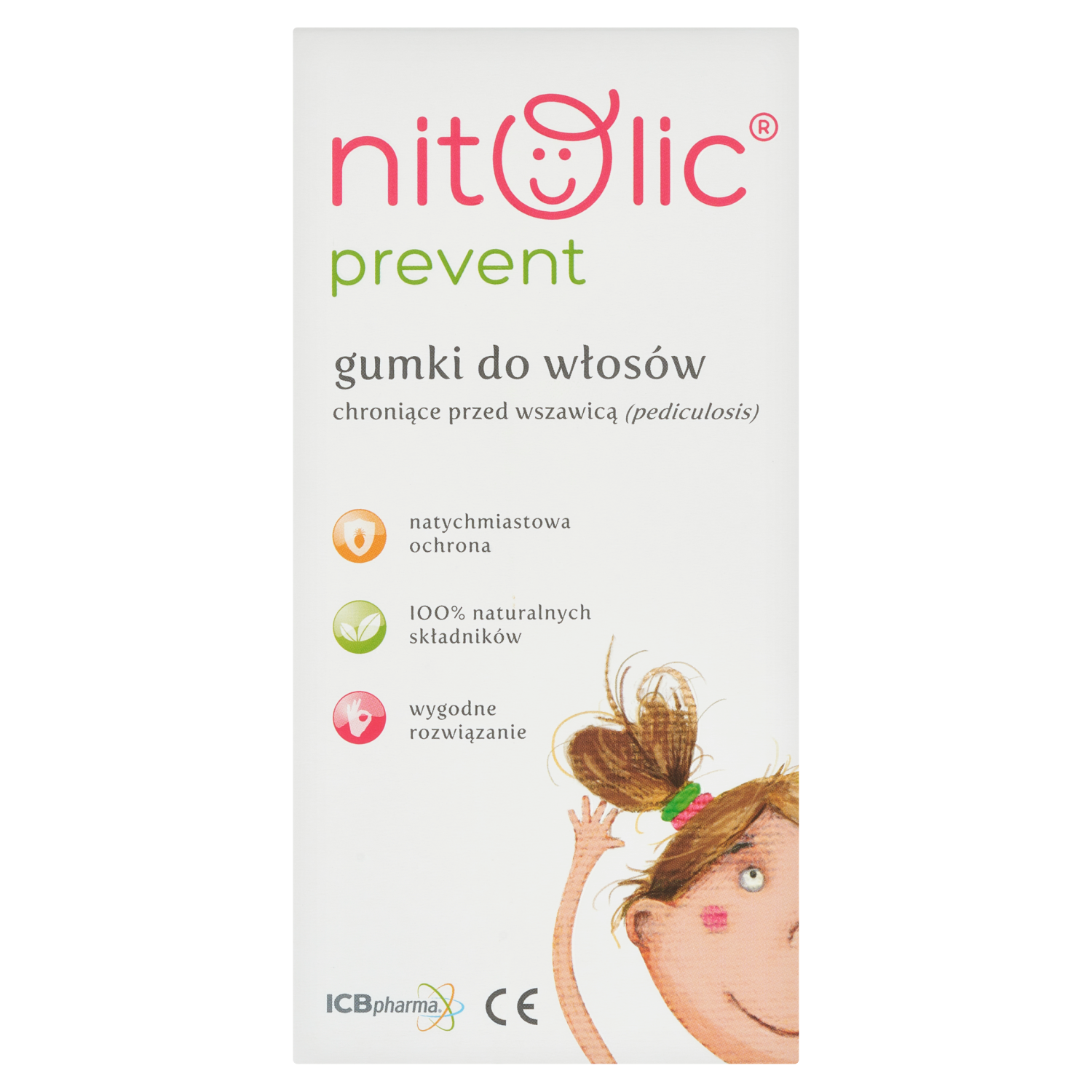 Nitolic Prevent wyrób medyczny: ochronne gumki do włosów przeciw wszawicy, 4 szt./1 opak.