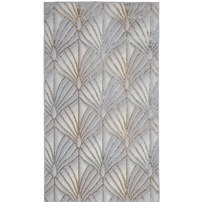 Dywan wewnętrzny MULTI-DECOR Plush Wachlarz 67 x 120 cm Szary