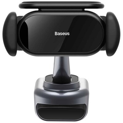 Uchwyt na telefon BASEUS T-Space + ładowarka solarna Czarny