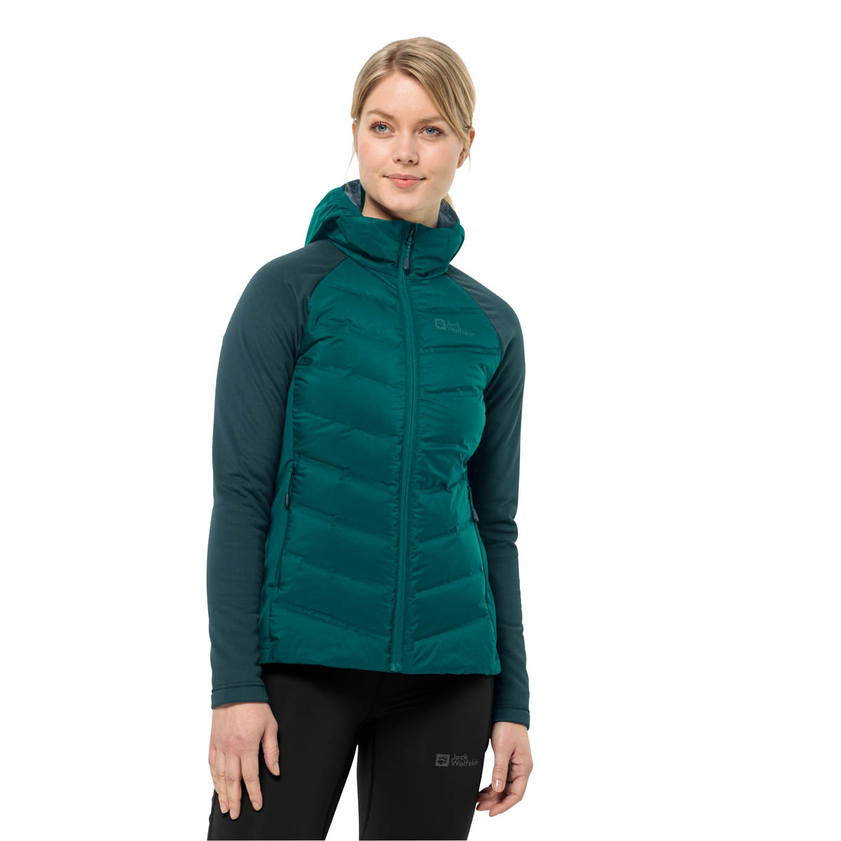 Damska kurtka hybrydowa Jack Wolfskin TASMAN DOWN HYBRID W sea green - S