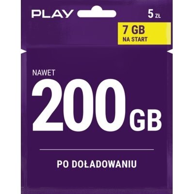Pakiet startowy PLAY Internet na kartę 5zł