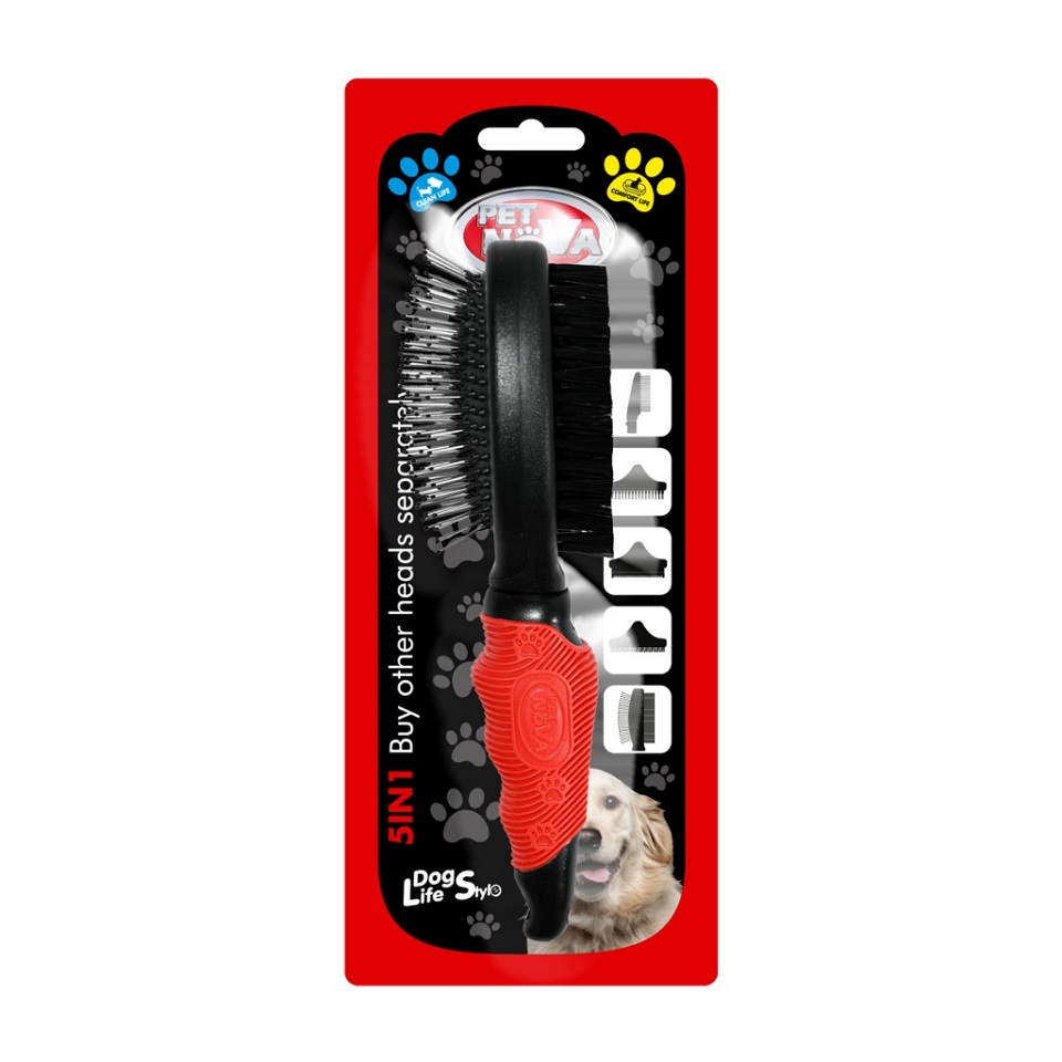 PET NOVA Szczotka dwustronna M 5in1