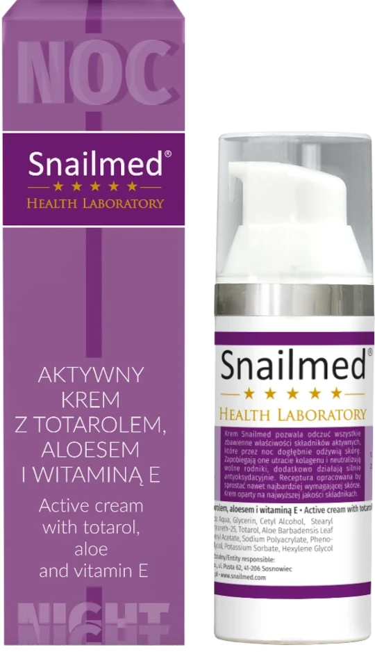 Snailmed lipoaktywny krem do twarzy na noc, 30 ml