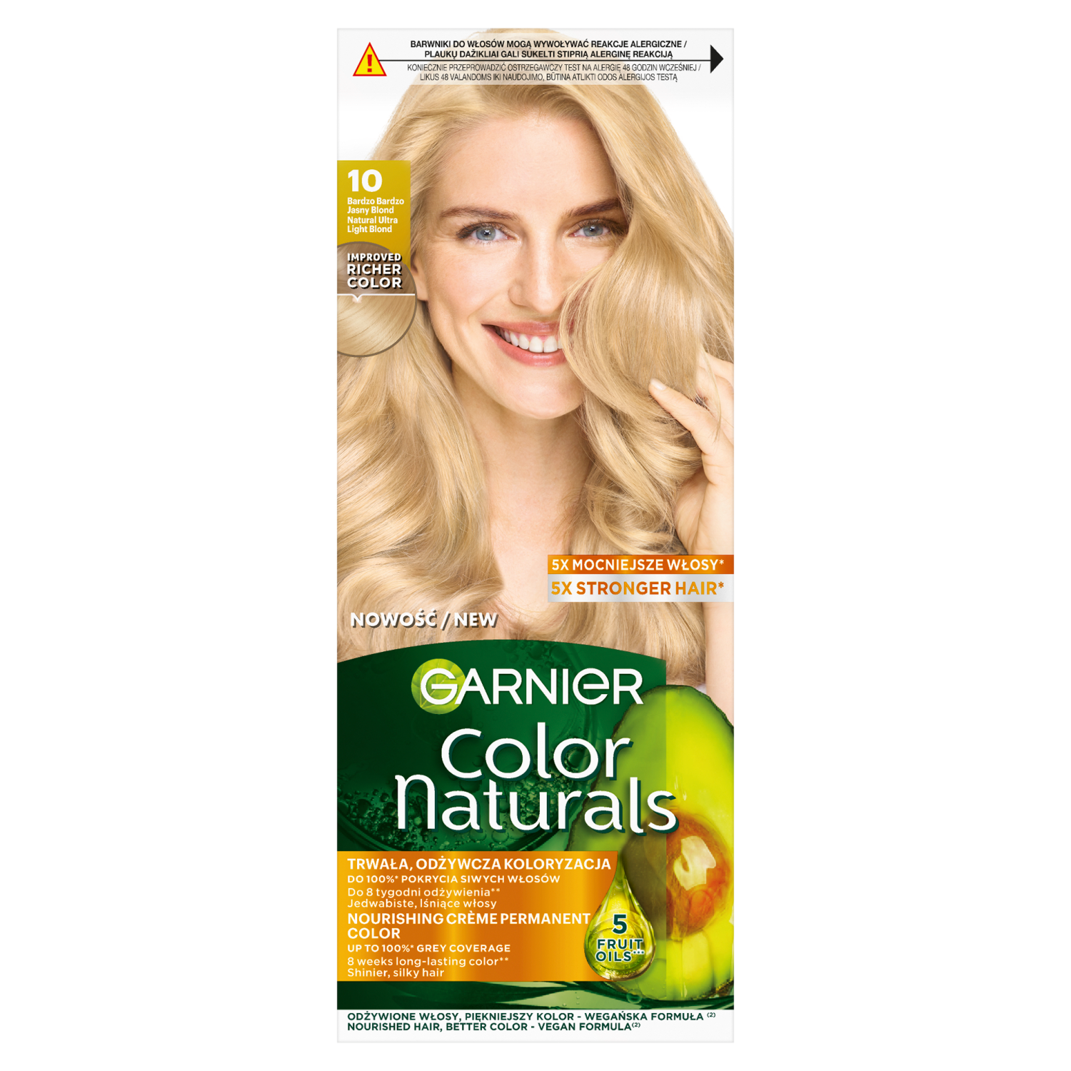 Garnier Color Naturals Créme farba do włosów 10 bardzo bardzo jasny blond, 1 opak.