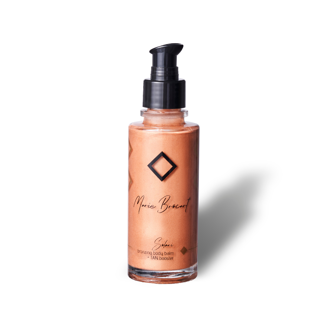 Marie Brocart Solari brązujący balsam do ciała z drobinkami Bioglitter i aktywatorem opalania, 100 ml