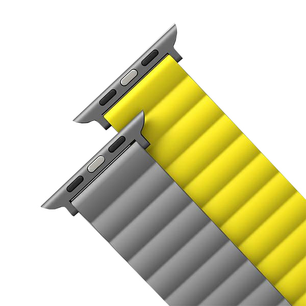 UNIQ Revix Reversible Magnetic żółty szary - pasek Apple Watch 42/44/45mm