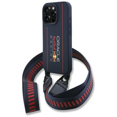 Etui RED BULL Silicone Strap and Vertical Logo MagSafe do Apple iPhone 16 Pro Max Granatowy