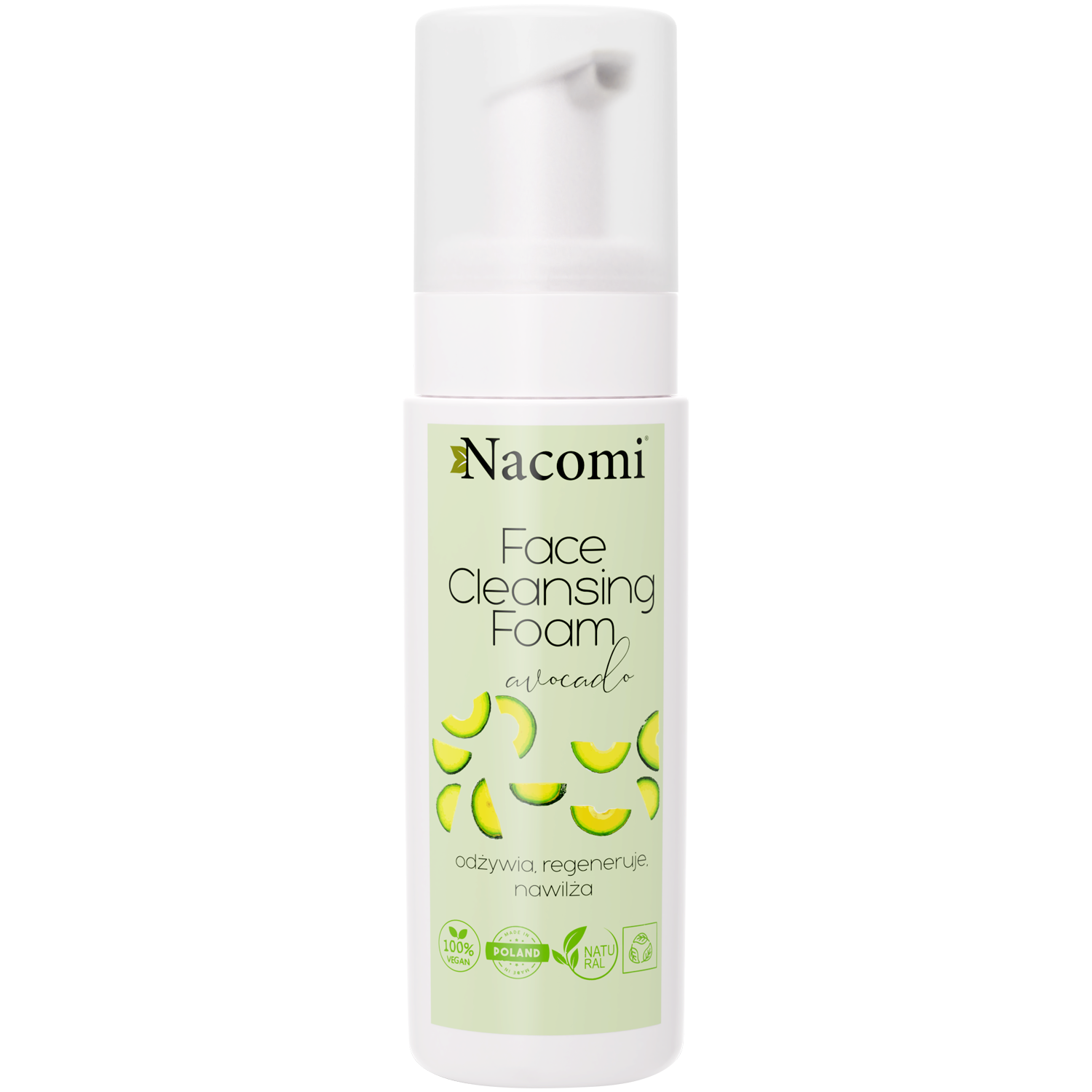 Nacomi oczyszczająca pianka do twarzy z awokado, 150 ml
