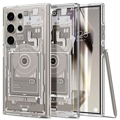 Etui SPIGEN Ultra Hybrid do Samsung Galaxy S24 Ultra Zero One Beżowy