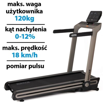 Bieżnia elektryczna TOORX Mirage C60 PB 2940W 18km/h