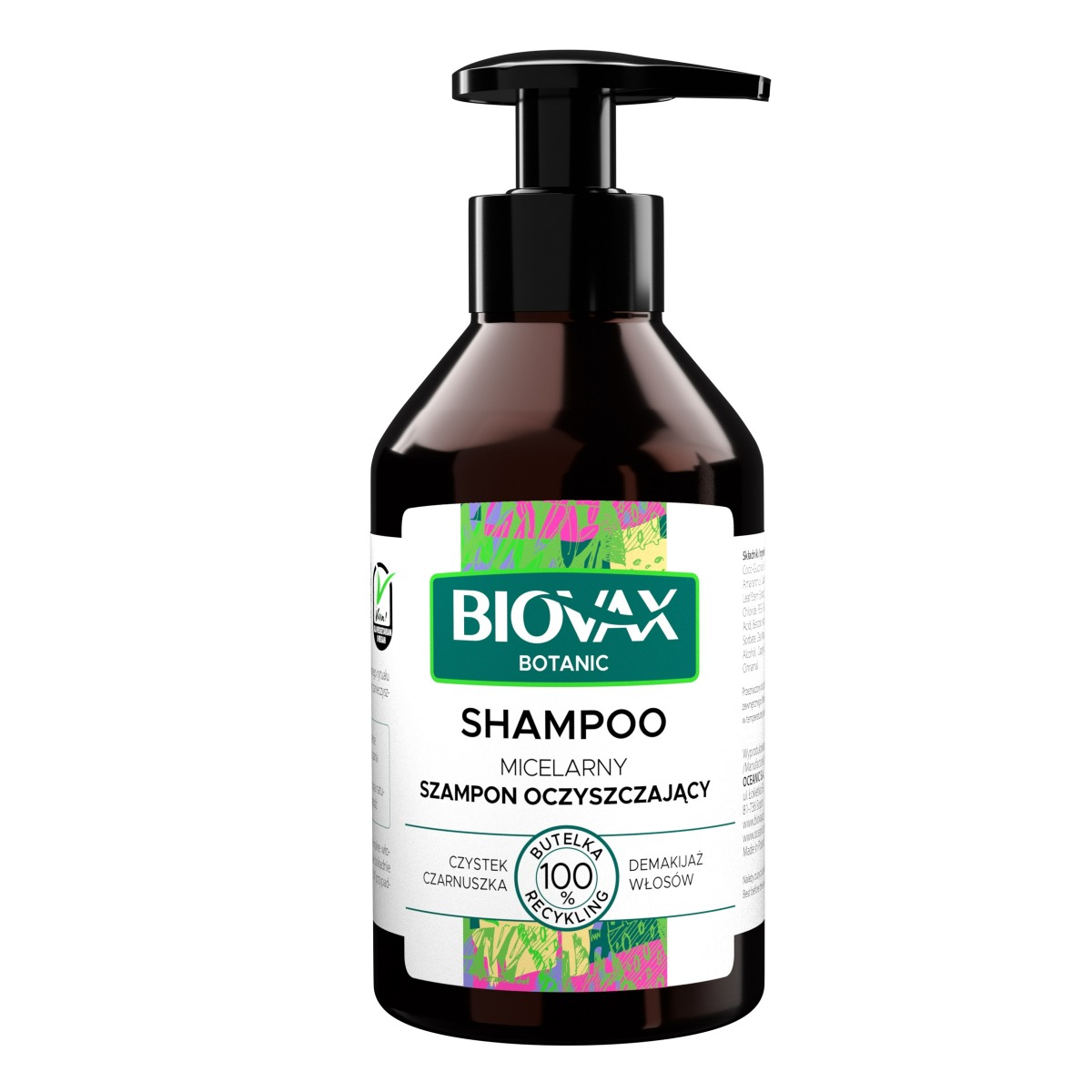 BIOVAX Botanic OCZYSZCZAJĄCY SZAMPON MICELARNY 200 ml