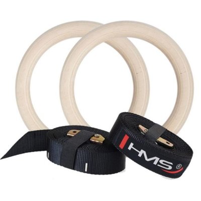 Kółka gimnastyczne z miarką HMS TX07 drewniane