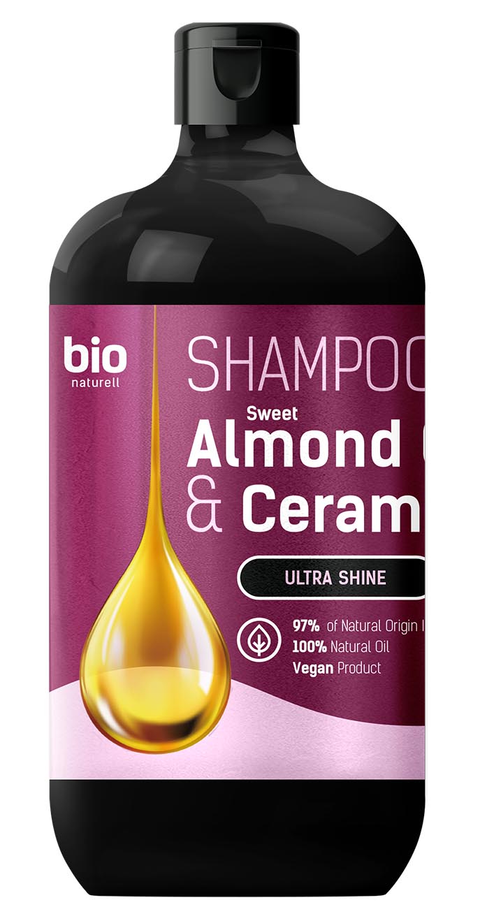BIO Naturell nabłyszczający szampon do włosów z olejem ze słodkich migdałów i ceramidami, 946 ml