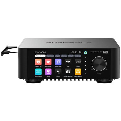 Wzmacniacz ALL IN ONE EVERSOLO Play CD Edition Czarny, Wi-Fi, BT, Streamer muzyczny, Hi-Res Audio, PCM 32-bit/768kHz, DSD 512