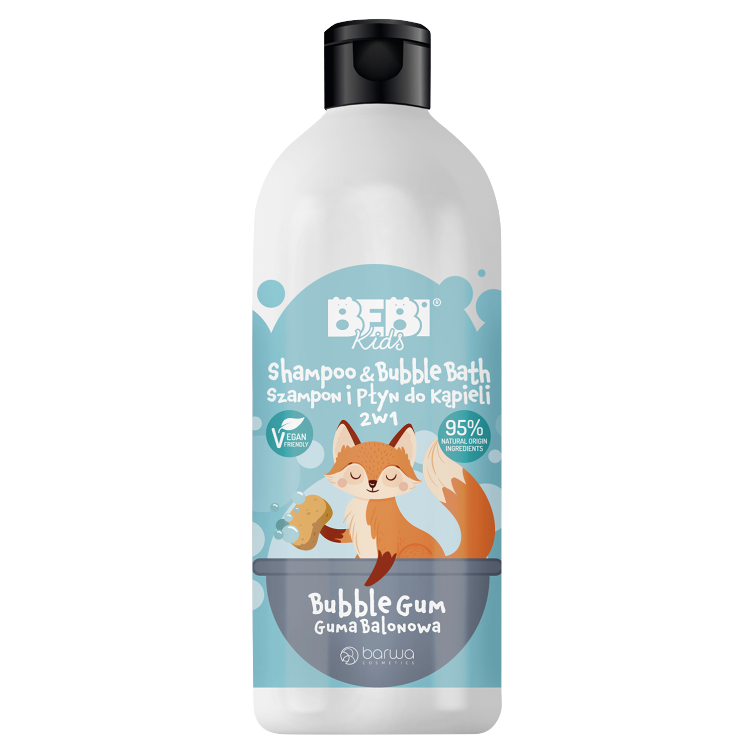 Bebi Kids szampon do włosów i płyn do kąpieli 2w1 dla dzieci, 500 ml