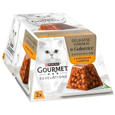 Karma dla kota GOURMET Revelations Kurczak w galaretce 2 x 57 g