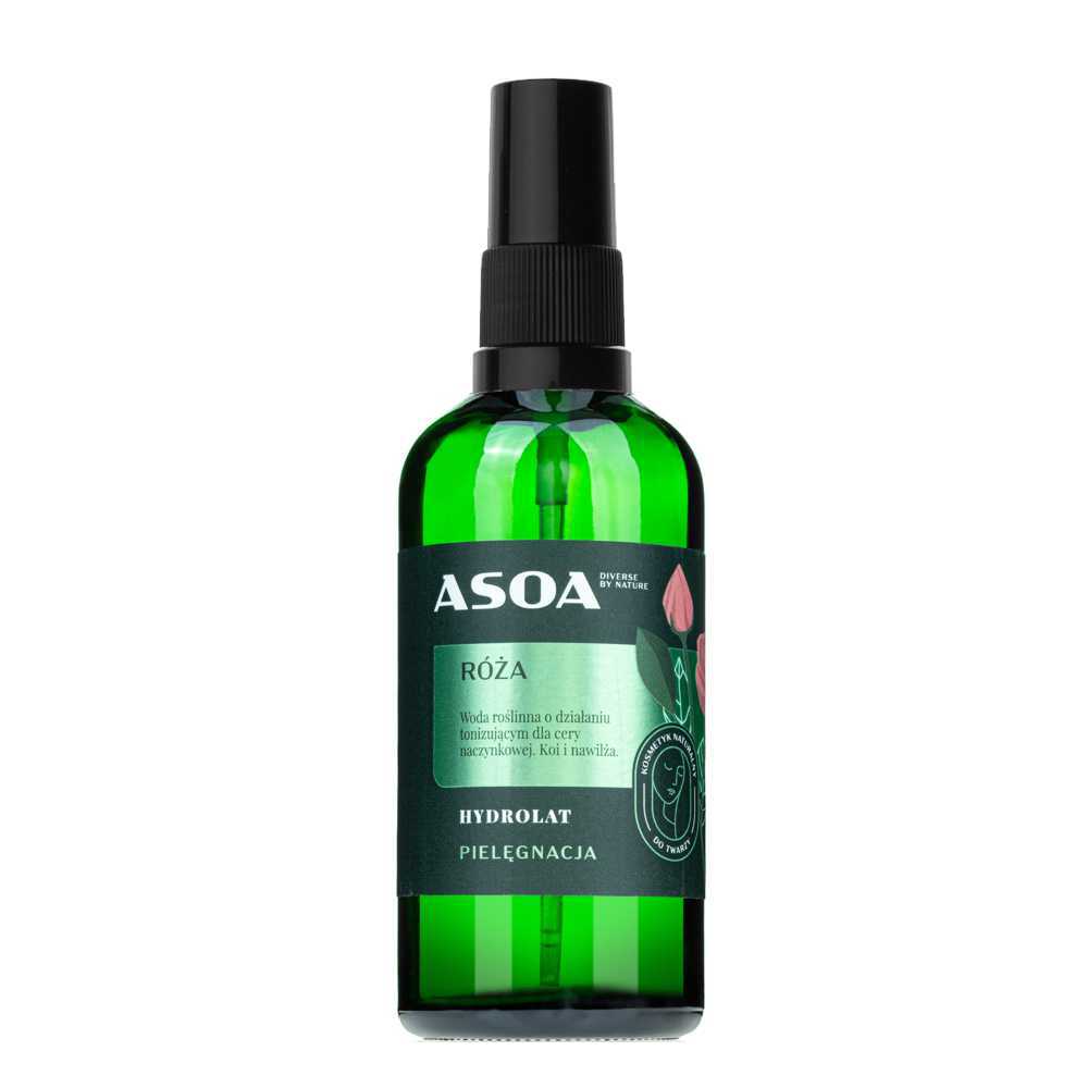 Asoa hydrolat do twarzy róża, 100 ml