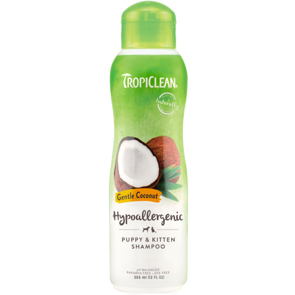 TROPICLEAN Gentle Coconut Hypoallergenic Shampoo 355ml szampon dla szczeniąt i kociąt o wrażliwej skórze