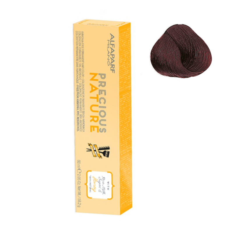 Alfaparf Precious Nature naturalna farba do włosów bez amoniaku 7.35 średni mahoniowo złocisty blond, 60 ml