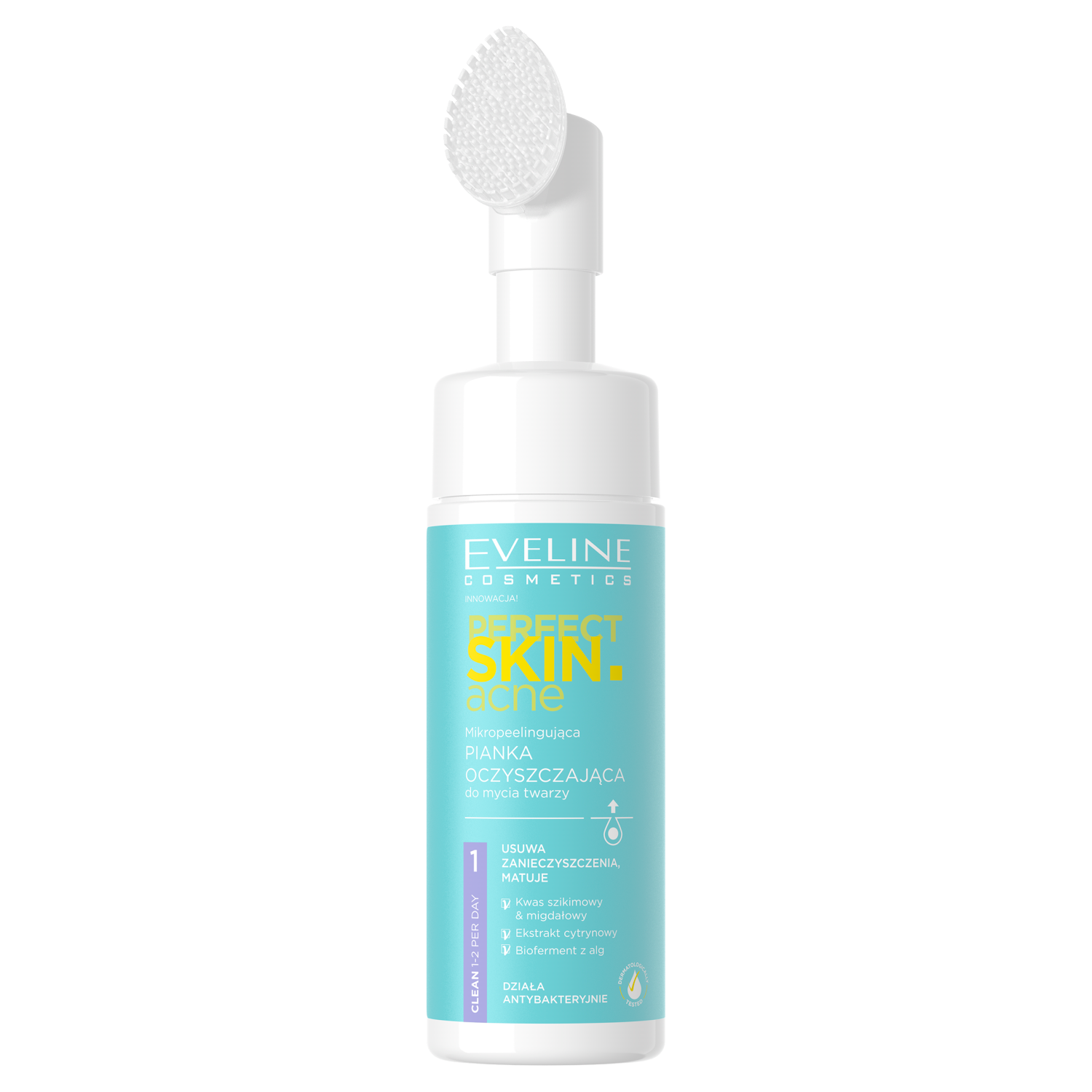 Eveline Cosmetics Perfect Skin Acne oczyszczająca pianka do mycia twarzy, 150 ml