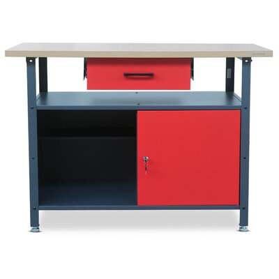 Stół warsztatowy JAN NOWAK Eric Antracytowo-czerwony 425kg