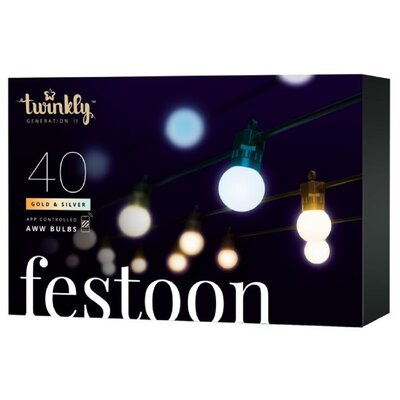 Lampki LED TWINKLY Festoon 40 AWW - BT Wi-Fi/Bluetooth Sieciowe