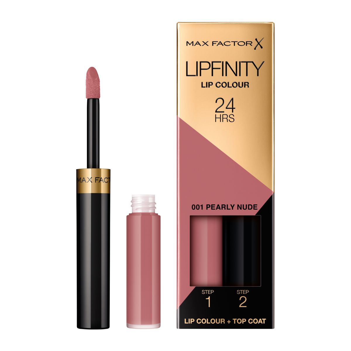 Max Factor Lipfinity Lip Colour 24H dwufazowa szminka o długotrwałym efekcie 001 pearly nude, 2,3 ml + 1,9 g