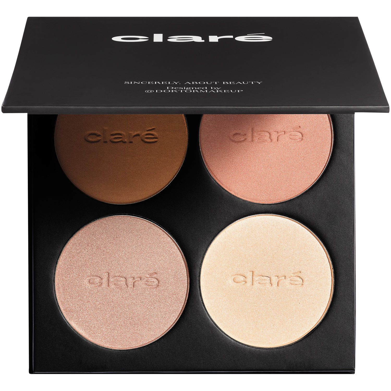 Claré Makeup Surgery paleta do konturowania twarzy dla szatynek Brownie, 32 g