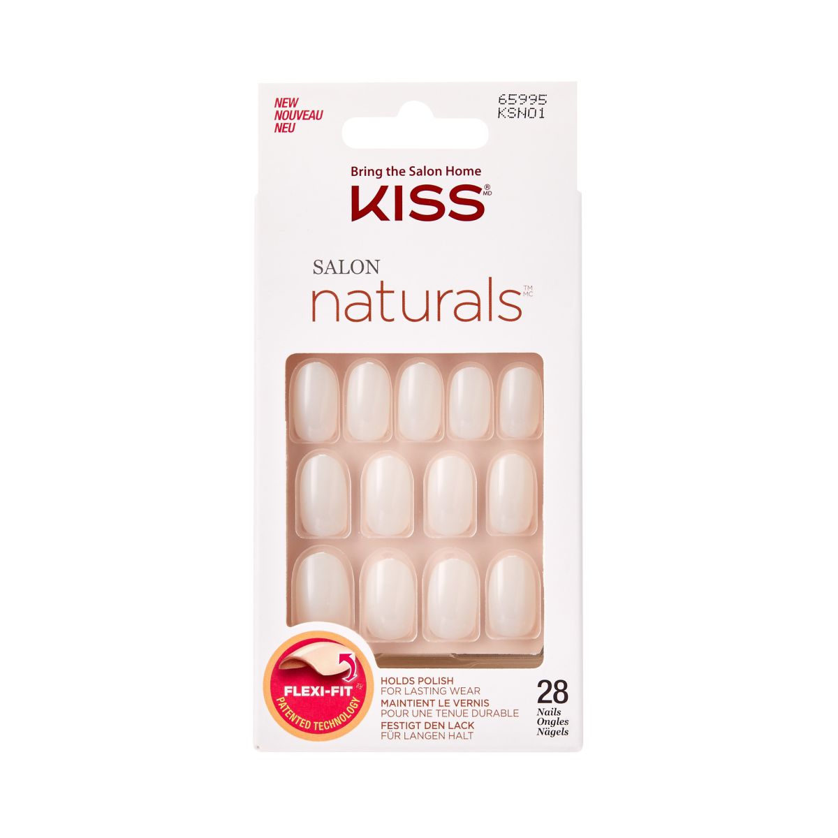 Kiss Salon Natural sztuczne paznokcie break even, 1 opak.