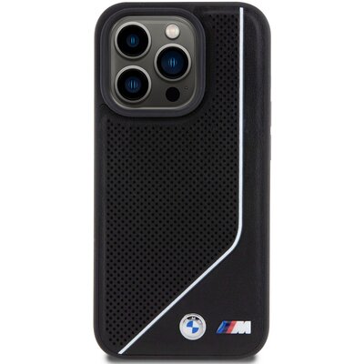 Etui BMW Perforated Twisted Line MagSafe do Apple iPhone 15 Pro Czarny
