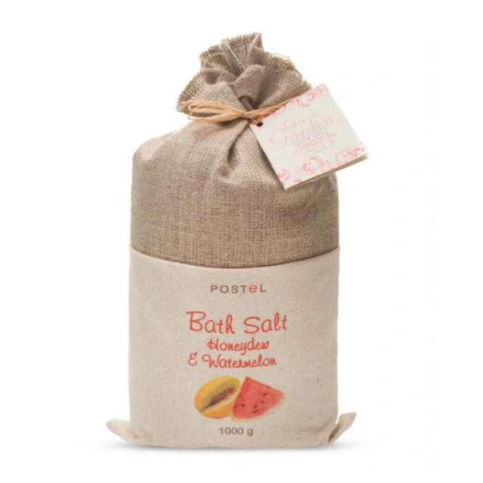 Green Garden naturalna odżywcza sól do kąpieli Honeydew&Watermelon, 1 kg