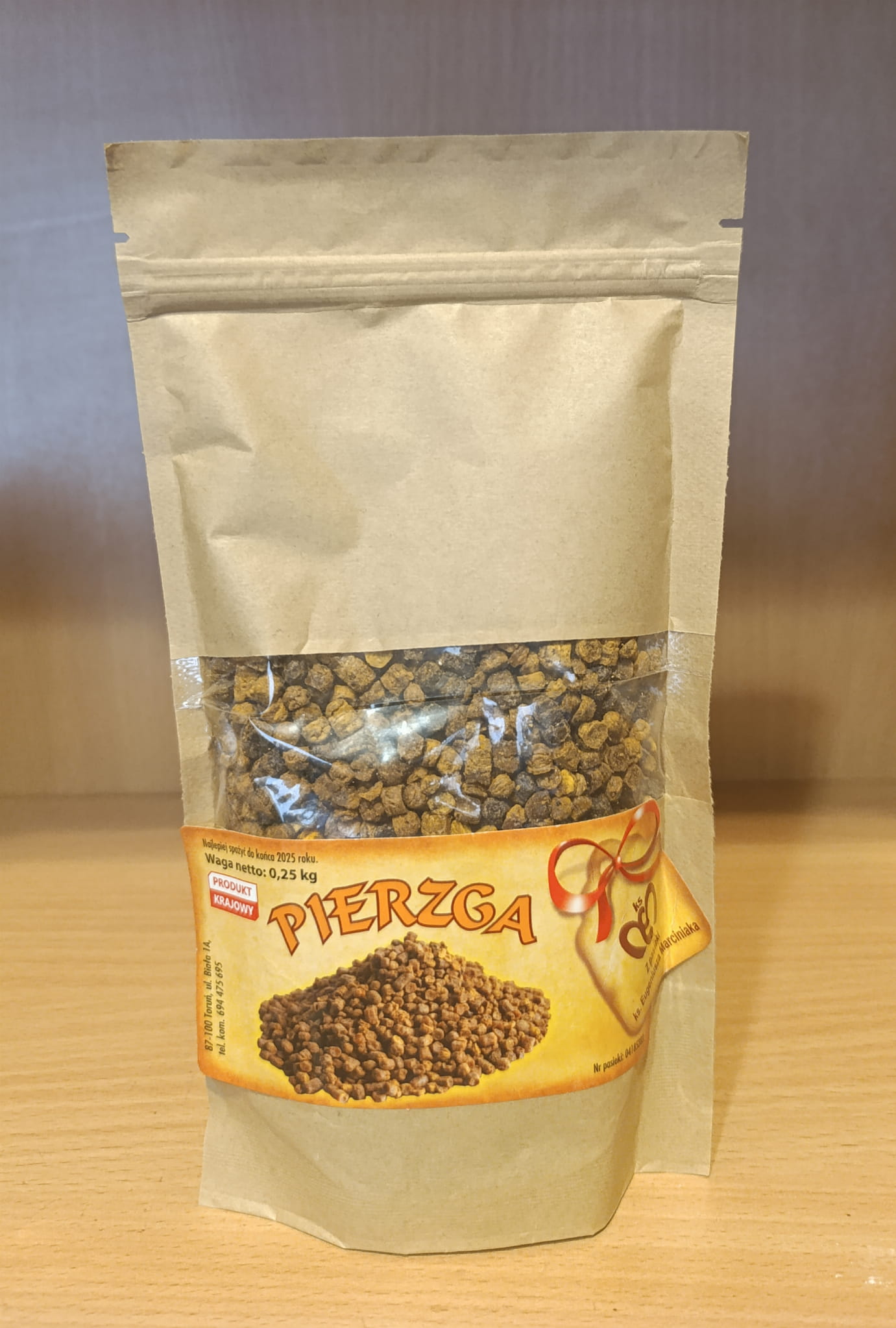 Pierzga z pasieki Ks. E. Marciniaka 250 g