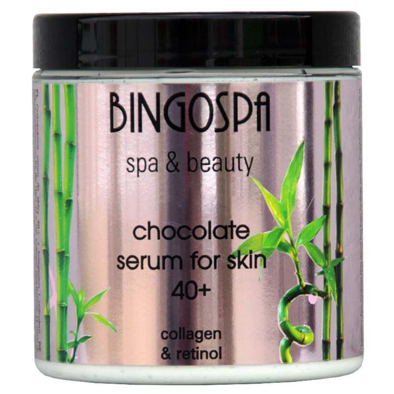 Bingospa czekoladowe serum do skóry 40+ z kolagenem i retinolem, jędrne ciało, 250 g