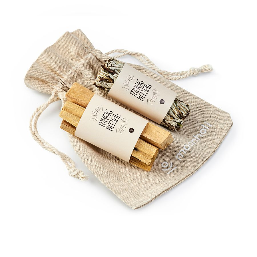 Moonholi zestaw kadzideł: palo santo, 1 opak. + yerba santa, 1 opak.