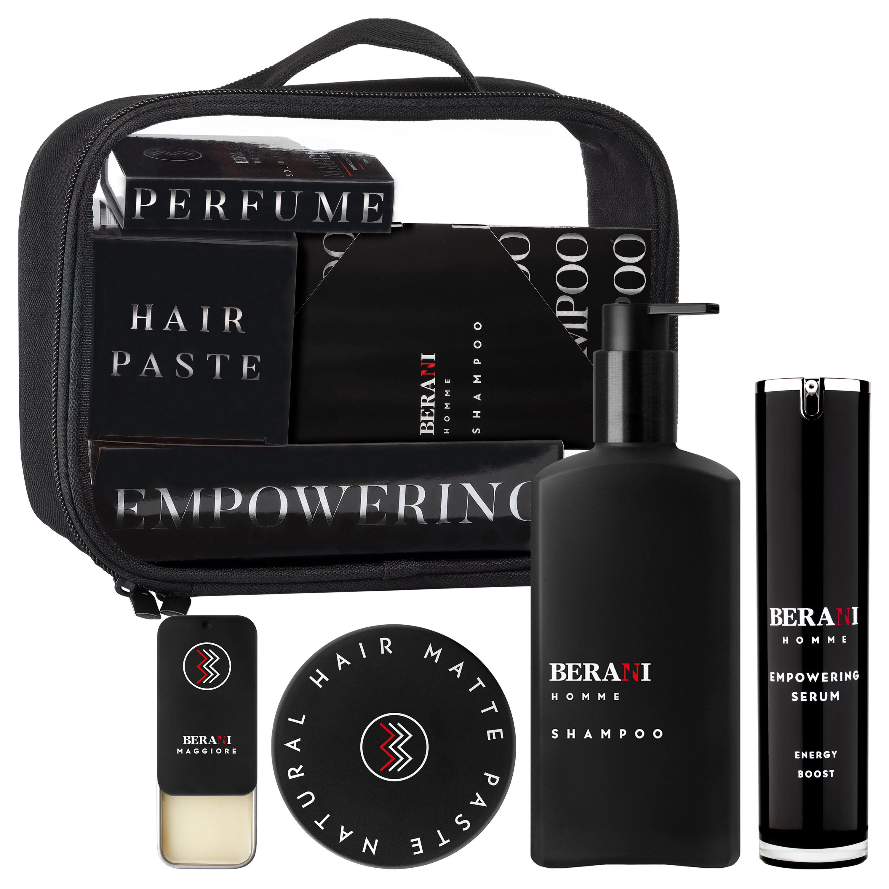 Berani Homme STYLING & SCENT ESSENTIALS SET zestaw do stylizacji z perfumami dla mężczyzn: perfumy w wosku, 10 ml + pasta do włosów i brody, 100 ml...