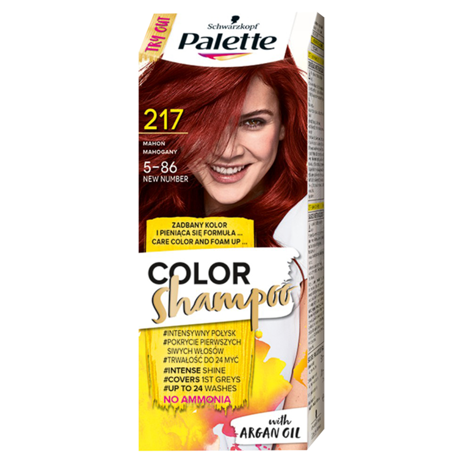 Palette Color Shampoo szampon koloryzujący 217 mahoń, 1 opak.