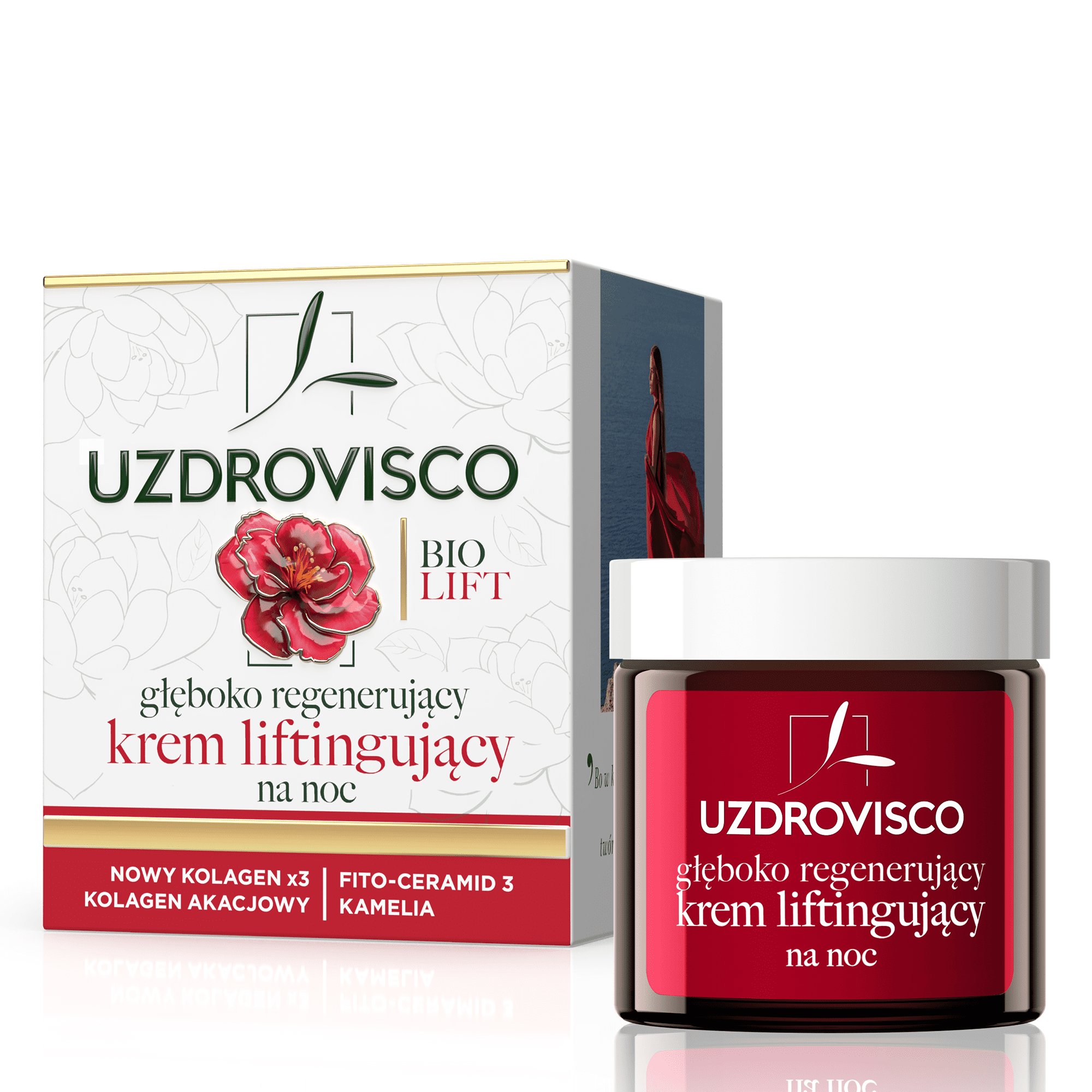 Uzdrovisco głęboko regenerujący krem liftingujący do twarzy na noc, 50 ml