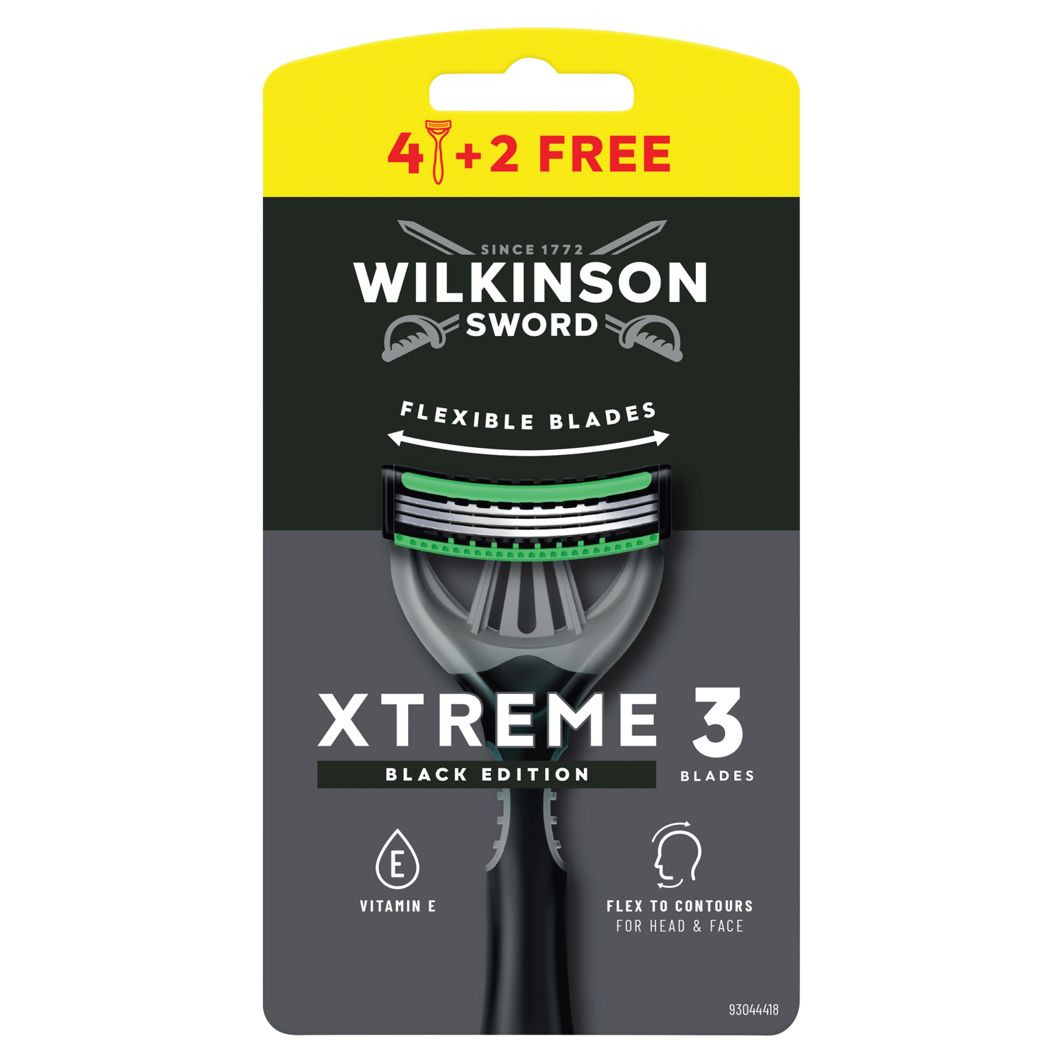 Wilkinson Sword Xtreme3 Black Edition jednorazowe maszynki do golenia dla mężczyzn, 6 szt.