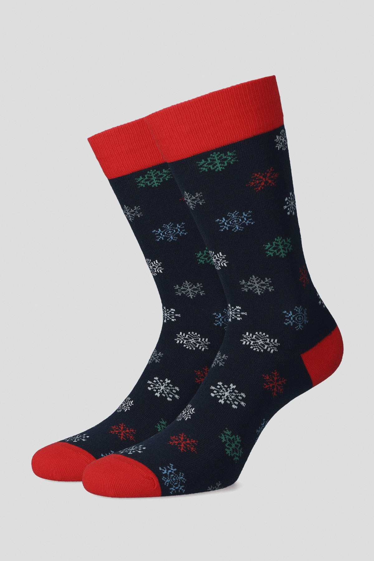 Lancerto Skarpety Granatowe w Śnieżynki