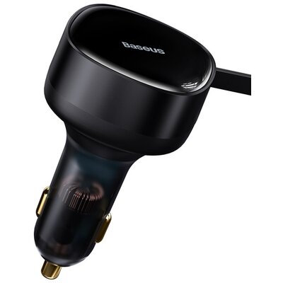 Ładowarka samochodowa BASEUS Enjoyment 33W Czarny + Kabel 2x USB-C